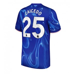 Chelsea Moises Caicedo #25 Domácí Dres 2024-25 Krátký Rukáv